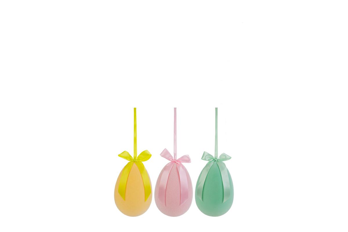 regalo Pasqua 2026 appendino uovo floccato colori assortiti economico originale 2,60 €