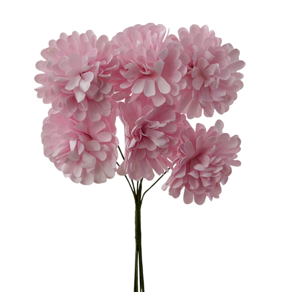 Fiore artificiale dalia mini bianco diametro 3 cm per bomboniere matrimonio e decorazioni floreali 1439130
