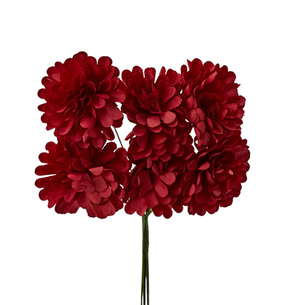 Fiore artificiale dalia mini bianco diametro 3 cm per bomboniere matrimonio e decorazioni floreali 1439130