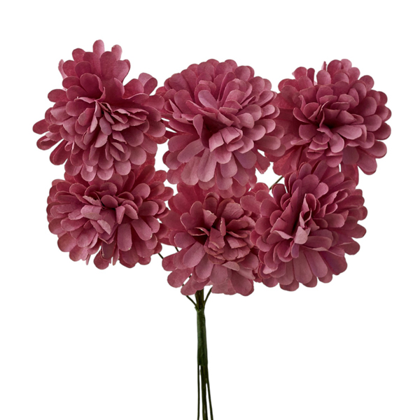 Fiore artificiale dalia mini bianco diametro 3 cm per bomboniere matrimonio e decorazioni floreali 1439130