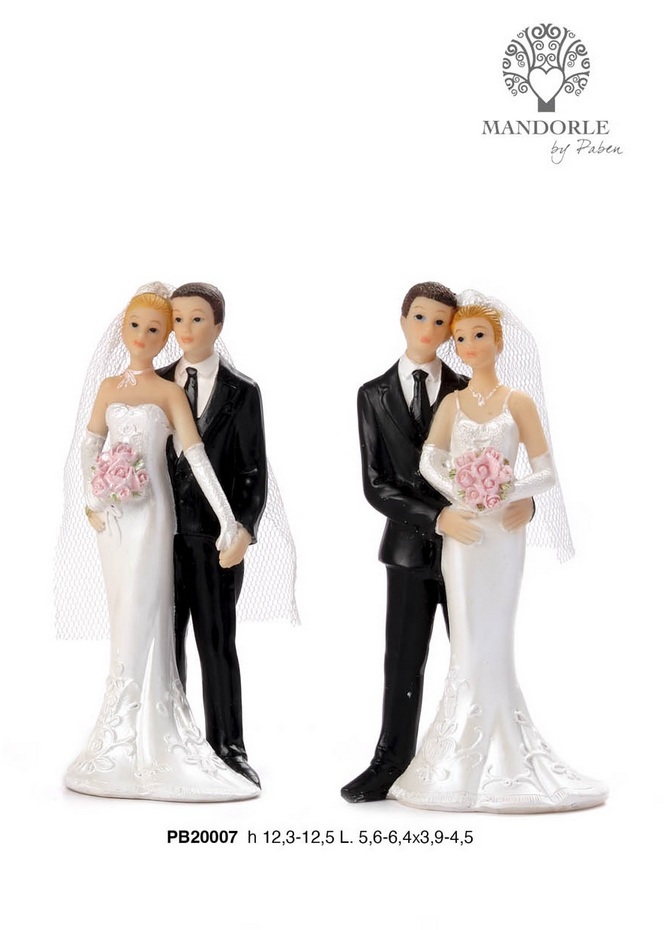 bomboniera matrimonio coppia sposi resina assortita romantica economica originale 6,30 €