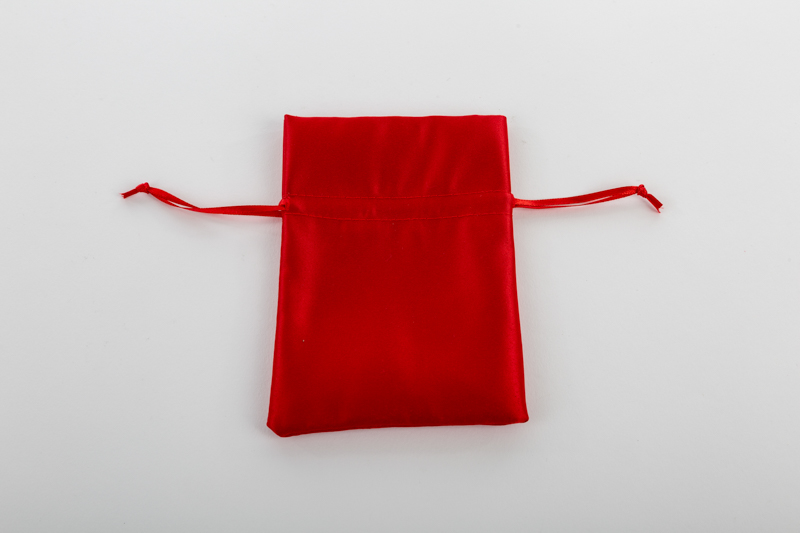 SACCHETTO PORTACONFETTI LAUREA RASO ROSSO