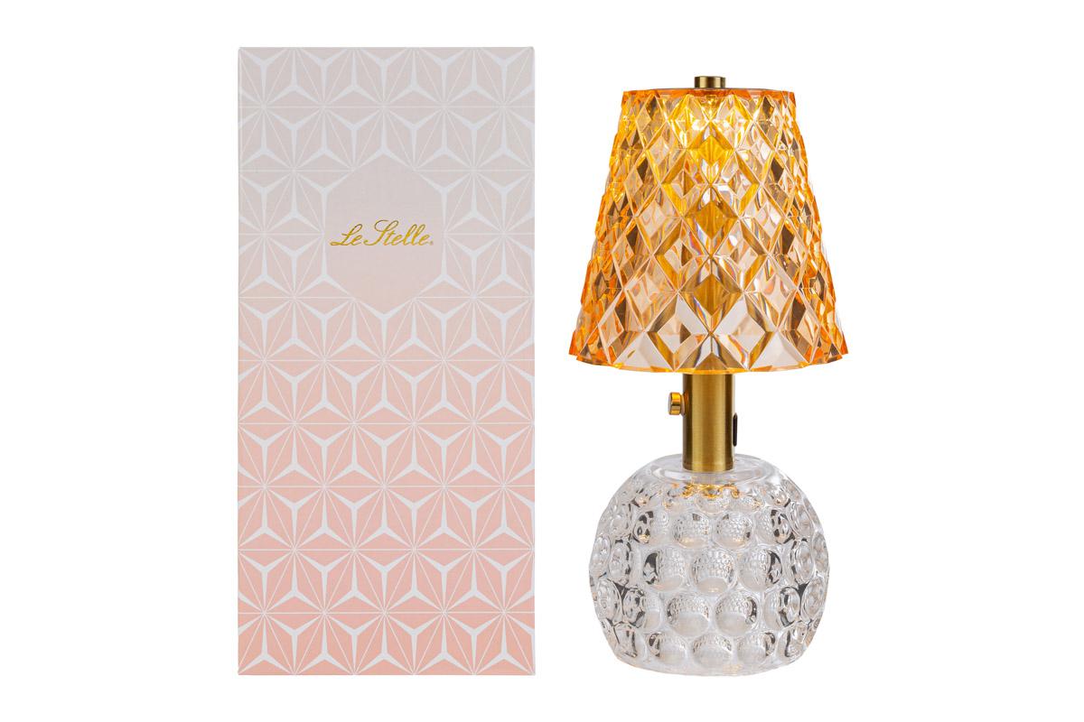 LAMPADA AMBRA ECLISSE TOUCH LED/USB d.13xh.27CM C/COLOR/BOX Cod. 58033 da Bomboniere & Company S.r.l. Siracusa.