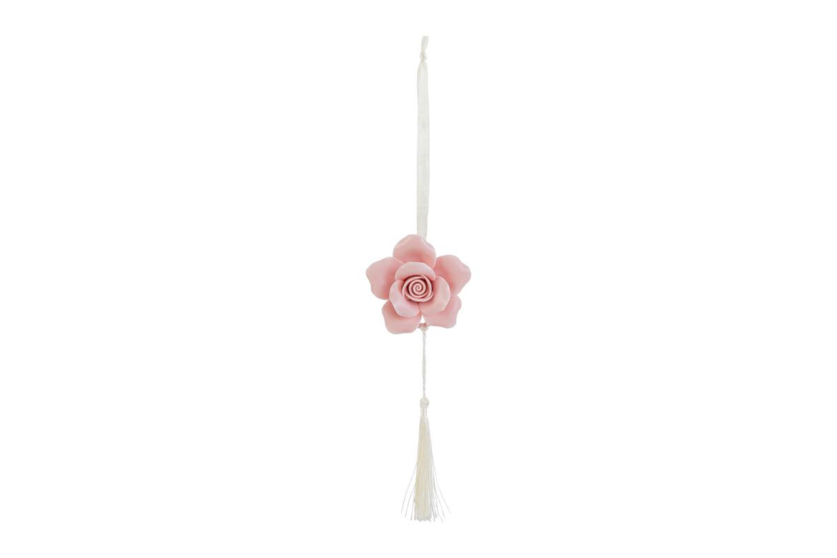 APPENDINO CALAMITA FIORE ROSA COL.ROSA 7x7CM Cod. 58157 da Bomboniere & Company S.r.l. Siracusa.
