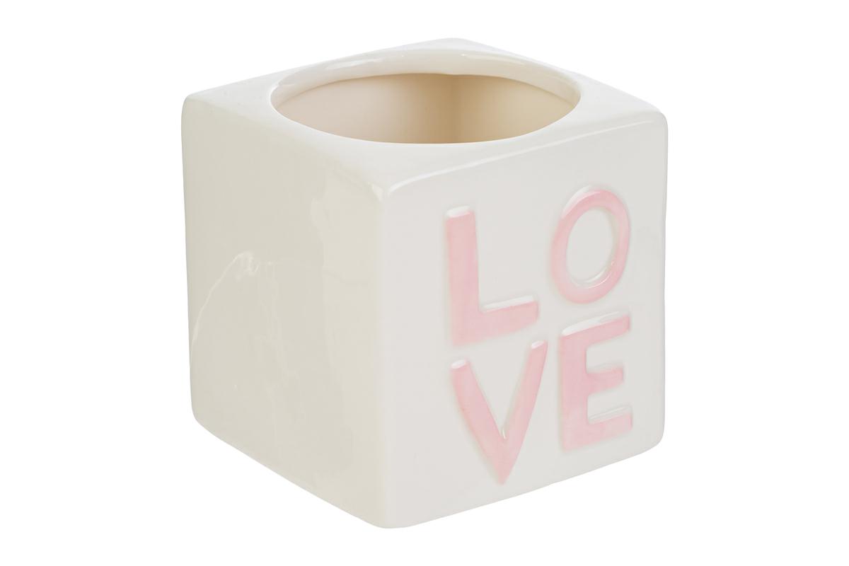 VASETTO PORCELLANA LOVE 9x9x9CM C/SHOPPER 13695 Cod. 58179 da Bomboniere & Company S.r.l. Siracusa.