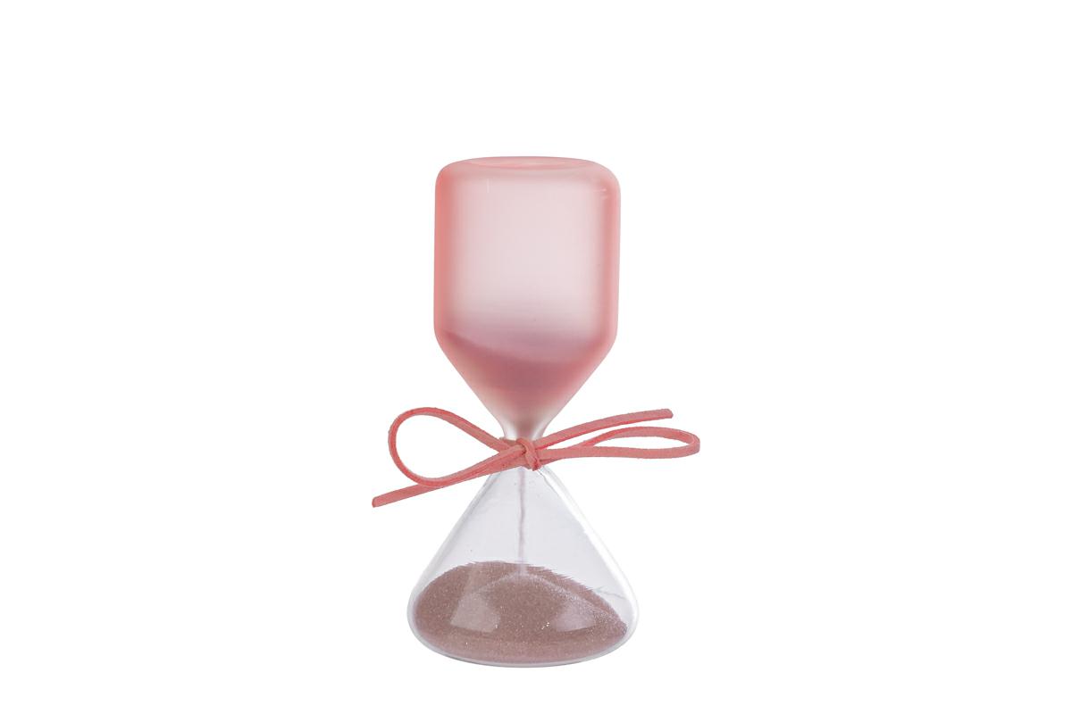 CLESSIDRA VETRO ROSA SATINATO h.12CM C/ASTUCCIO Cod. 58308 da Bomboniere & Company S.r.l. Siracusa.