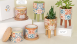 Bomboniera Utile Maioliche Stile Siciliano - Matrimonio e Comunione Vasi porta piante e candele in ceramica decorata stile maiolica siciliana.