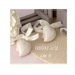 03041 - Cuore in Ceramica Avorio Rosa da Appendere 4 cm per Bomboniere Matrimonio, Anniversari e Decorazioni Romantiche Set 12 pz Cuore in ceramica avorio rosa da appendere 4 cm per bomboniere matrimonio set 12 pezzi 03041