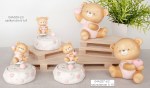 04A327 - 04A329 orsetto carillon beige e rosa 3 modelli assortiti 04a329
