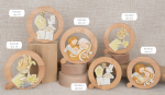 Bomboniera Icona Sacra in Legno e Resina - Albero della Vita Moderno Collezione di icone sacre circolari in legno e resina per cerimonie.