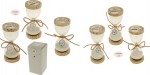 Bomboniera Clessidra Madera e Vetro con Albero della Vita e Astuccio Set di clessidre in legno Madera e vetro con ciondolo Albero della Vita e scatola bianca.