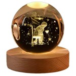 bomboniera lampada led piccolo principe con base legno 10181202