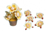 Fiori Spiritosi 5 Assortiti 4cm Cod. 10703 Fiori spiritosi assortiti 5 pezzi 4cm Cod. 10703 per bomboniere matrimonio battesimo comunione