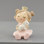 1099489 - Principessa Unicorno Seduta in Resina 3.5x4.5x5 cm Principessa Unicorno seduta in resina 3.5x4.5x5 cm per bomboniere nascita e battesimo bimba