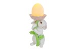 12208 CONIGLIO PASQUA RESINA C/UOVO LED 11,5×10,5xh.25,5CM 12208-14