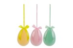 12229 APPENDINO UOVO PLASTICA FLOCCATO3COL.ASS.17x26CM 12229-10