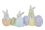 12241 - SCRITTA RESINA EASTER CONIGLI 24,5×8,5xh.12CM 12241-6