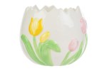 12250 - VASETTO UOVO PORCELLANA TULIPANI13x13xh.11CM 12250-4