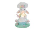 12261 CONIGLIO CHEF PASQUA RESINA LED 11,5×9,5xh.14,5CM 12261-31