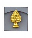 pigna sicliana oro sicilia magnete 7cm, bomboniere nozze d'oro matrimonio