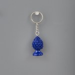 1240108 PORTACHIAVE PIGNA BLU 4cm Bomboniera portachiavi pigna blu in ceramica 4cm - simbolo tradizione siciliana e portafortuna per matrimoni, eventi e regali