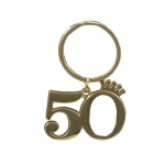 1255191 - Portachiavi metal gold 50 mis:4x3 Bomboniera Portachiavi Metal Gold 50 4x3 cm in metallo per eventi, codice 1255191. Elegante portachiavi con finitura oro e dettaglio 50.