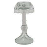 1266003 Bomboniera Round P/Candela Trasparente 8,5x8,5x17,3 cm in materiale di qualità per eventi, codice 1266003. Disponibile in trasparente.