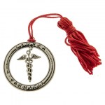 12A060 - Elegante Cerchio con Caduceo in Zama per Bomboniere Laurea in Farmacia - Diametro 4 cm Cerchio con caduceo in zama argentato per bomboniere Laurea in Farmacia diametro 4 cm - Bomboniere & Company