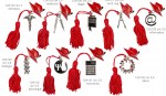 Bomboniera Laurea Tocco in Zama con Ciondolo Facoltà e Nappa Assortimento di bomboniere per laurea con tocco rosso, nappa e ciondoli metallici in zama per medicina, legge, ingegneria, informatica, psicologia, economia e alloro.