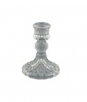 Candeliere Piccolo Diamond per Matrimono Candeliere piccolo in vetro trasparente lavorato a diamante per segnaposto matrimonio ed eventi codice 1352016