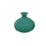 Bomboniera Vaso Anfora Vetro Ottanio 1352044 Bomboniera per matrimonio a forma di vaso anfora in ceramica color ottanio con finitura opaca matt e fitte scanalature geometriche a rilievo.