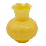 1352096 - Giallo Vaso Collo Alto Smerlato – Mis. 14,6×14,6×22 cm – 2027 Giallo vaso collo alto smerlato