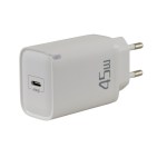 1394044/5/6/7/8 Bomboniera Presa 45W Bianco con Gift Box in materiale di qualità per eventi, codice 1394044. Design elegante bianco, ideale per ricarica rapida di dispositivi.