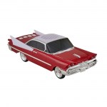1394072-1394073-1394074 Bomboniera Speaker American Car Rossa in materiale di qualità per eventi, codice 1394072. Design iconico a forma di auto americana rossa, dimensioni 28x11,2x8,7 cm, ideale per musica e decorazione.