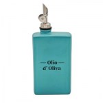 1507007 - Bottiglia Olio Vetro Cuore Tappo Blu – Dim. 10,7×4,5×19,2 cm – 2027 Bottiglia olio vetro cuore tappo blu