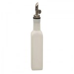 1507012 - Bottiglia Olio Vetro Alta Tappo Bianco – Dim. 5×5×25,5 cm – 2027 Bottiglia olio vetro alta tappo bianco