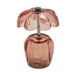 1515009 - Lampada Vetro Fiore Piccola Rosa – Misure 11×11×16 cm – 2027 Lampada vetro fiore piccola rosa