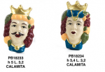 Bomboniera Testa di Moro Siciliana in Porcellana con Calamita - Ideale per lo stile Siciliano Coppia di bomboniere Testa di Moro in porcellana colorata con corona, versione uomo e donna con magnete per eventi e matrimoni.