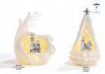 19151 - GRUPPO NATIVITA'/ALBERO NATALE STIL. 19 CM. PORCEL. LUCE 19151