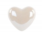 200275 Calamita Cuore Avorio Perlato in resina, H.40 mm. Bomboniera per matrimonio, battesimo, comunione (cod. 200275).