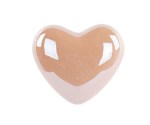 200279 Calamita Cuore Cipria Perlato in resina, H.40 mm. Bomboniera per matrimonio, battesimo, comunione (cod. 200279).