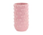 200296 Vaso Fiocchi Rosa in ceramica, D.100xH.200 mm. Bomboniera per battesimo, nascita, compleanno (cod. 200296).