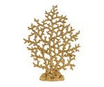 200355 Decorazione a forma di corallo color oro, 255x335 mm. Bomboniera per matrimonio, anniversario, eventi speciali (cod. 200355).