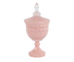 200389 Potiche coppa decorativa rosa, D.115xH.240 mm, con scatola regalo inclusa. Bomboniera per matrimonio, battesimo, comunione (cod. 200389).