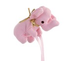 200541 Bomboniera a forma di elefantino rosa con nastri, H.115 mm. Ideale per battesimo, nascita, compleanno (cod. 200541).