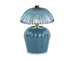 200542 Lampada bomboniera in vetro avio, H.145 mm, con scatola regalo inclusa. Ideale per matrimonio, anniversario (cod. 200542).