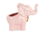 200550 Bomboniera elefantino cachepot rosa, H.100x130 mm, con shopper inclusa. Ideale per battesimo, nascita, compleanno (cod. 200550).