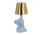 200560 Bomboniera lampada elefantino azzurro ricaricabile, H.240 mm, con scatola regalo inclusa. Ideale per battesimo, nascita (cod. 200560).