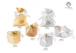 21767 - 21768 - Sacchetto per Confetti Anniversario Nozze d'Argento 25 e Nozze d'Oro 50 13 cm in Stoffa Plastica Sacchetti per confetti anniversario nozze d'argento 25 e nozze d'oro 50 13 cm in stoffa plastica 21767-21768