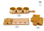 22028 - Set Vassoio, Ciotole & Tagliere – Decorazioni Natalizie Porcellana & Legno Set vassoi, ciotole e tagliere decorazioni natalizie porcellana legno